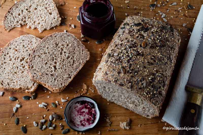 Pan de espelta integral |Piruletas de jamón- Blog de cocina 