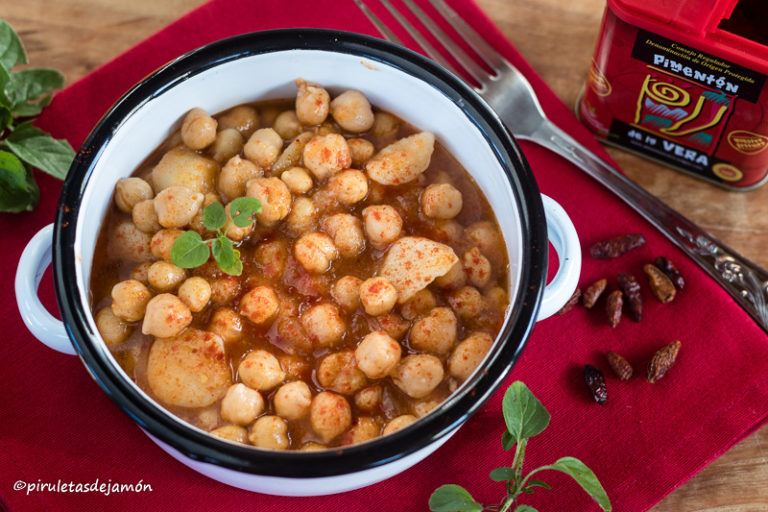 Garbanzos guisados Piruletas de jamón Blog de cocina