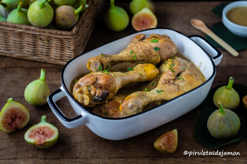 Pollo en salsa de higos | Piruletas de jamón - Blog de cocina
