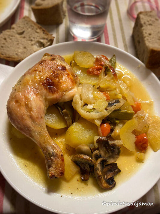 Pollo al horno | Piruletas de jamón - Blog de cocina
